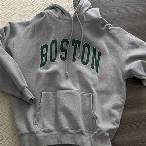 Brandy Melville Gray Boston Hoodie